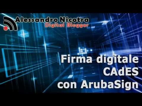 Firma digitale CAdES con ArubaSign