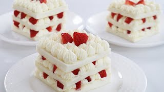 Perfect for Holiday and Christmas Treats! Easy Homemade Strawberry Cake! Melt in your mouth