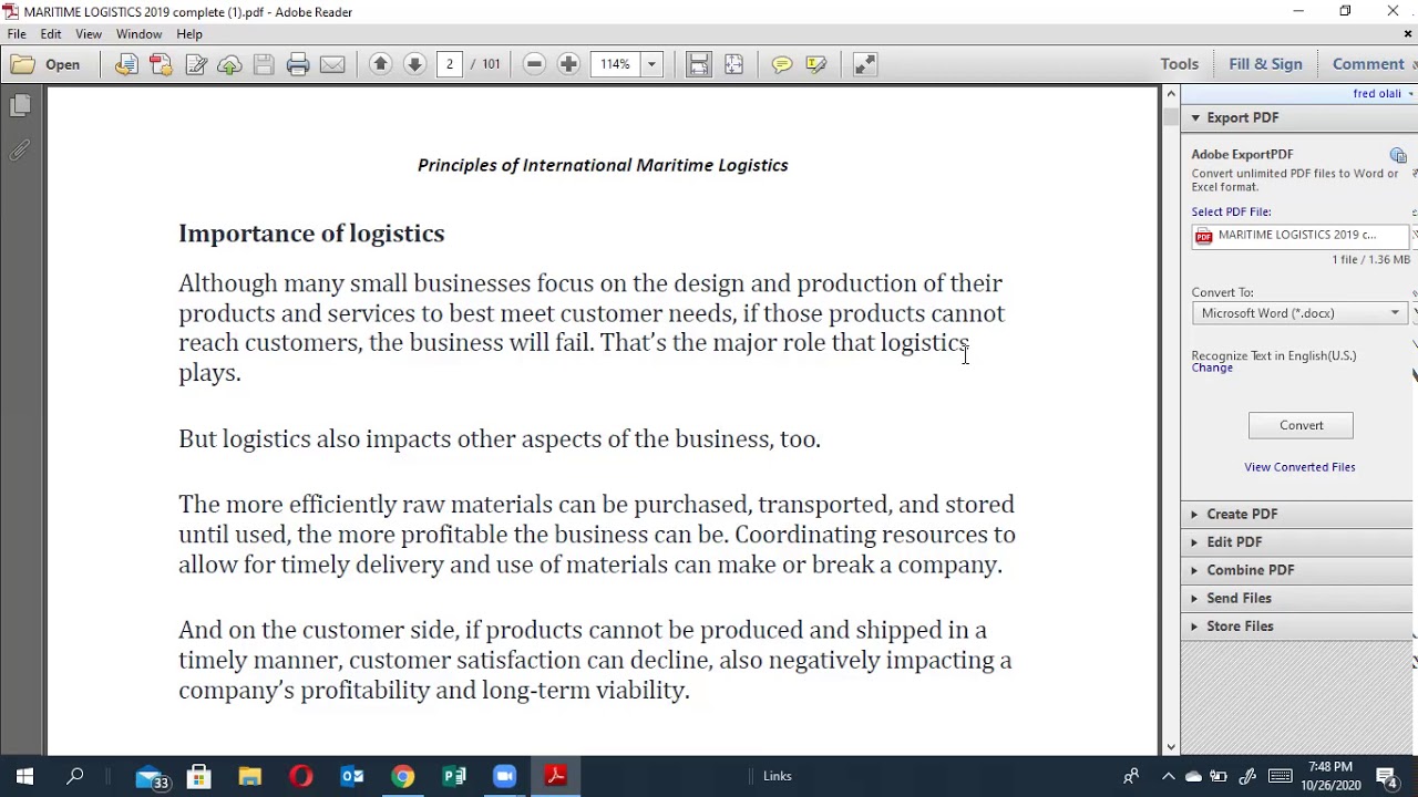 Principles of International Maritime Logistics