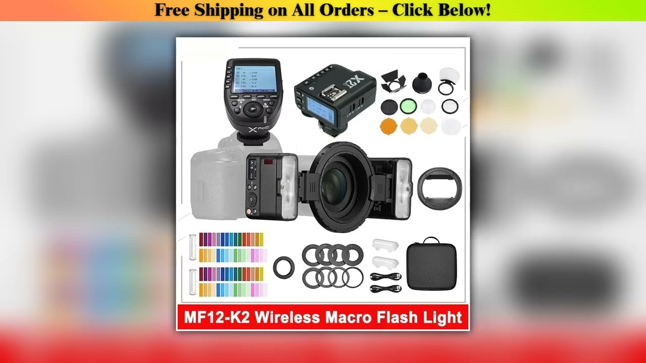 MF12/MF12-K2 Flash TTL Macro Speedlite Flash 2.4 GHz Wireless Control Speedlight for Sony Canon