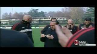 Berlusconi today in Milanello, Gave Abbiati Award 24-11-2012