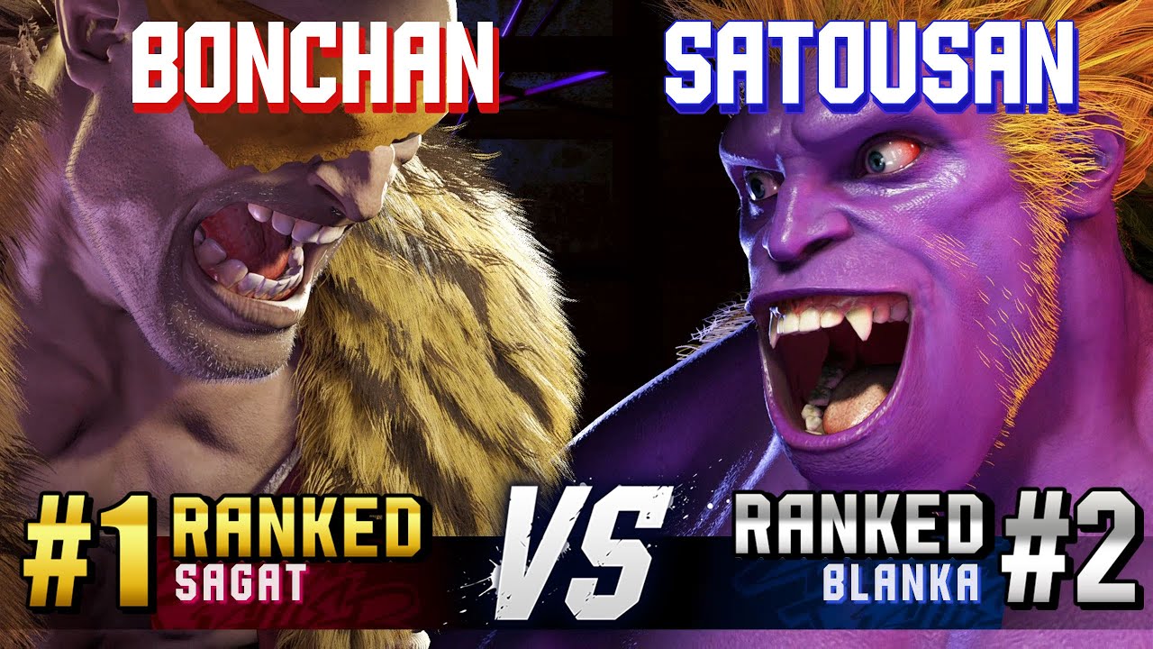 SF6 ▰ BONCHAN (#1 Ranked Sagat) vs SATOUSAN (#2 Ranked Blanka) ▰ High Level Gameplay
