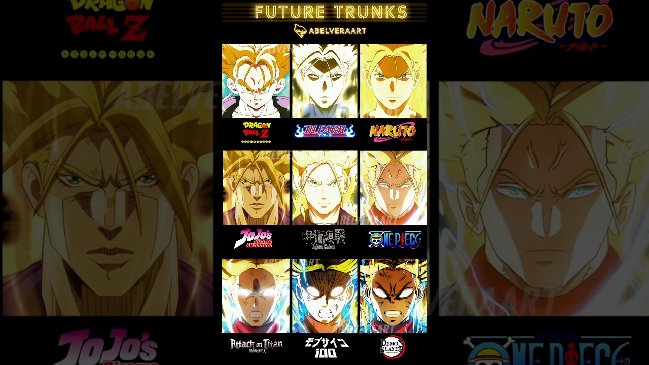 Future Trunks in different Anime styles! 🔥