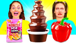 Chocolate Fountain Challenge | Amazing Life Hacks and Tricks from KaZaZa