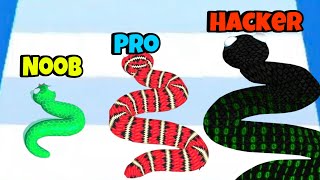 Noob Vs Pro Vs Hacker - Wriggly Snake
