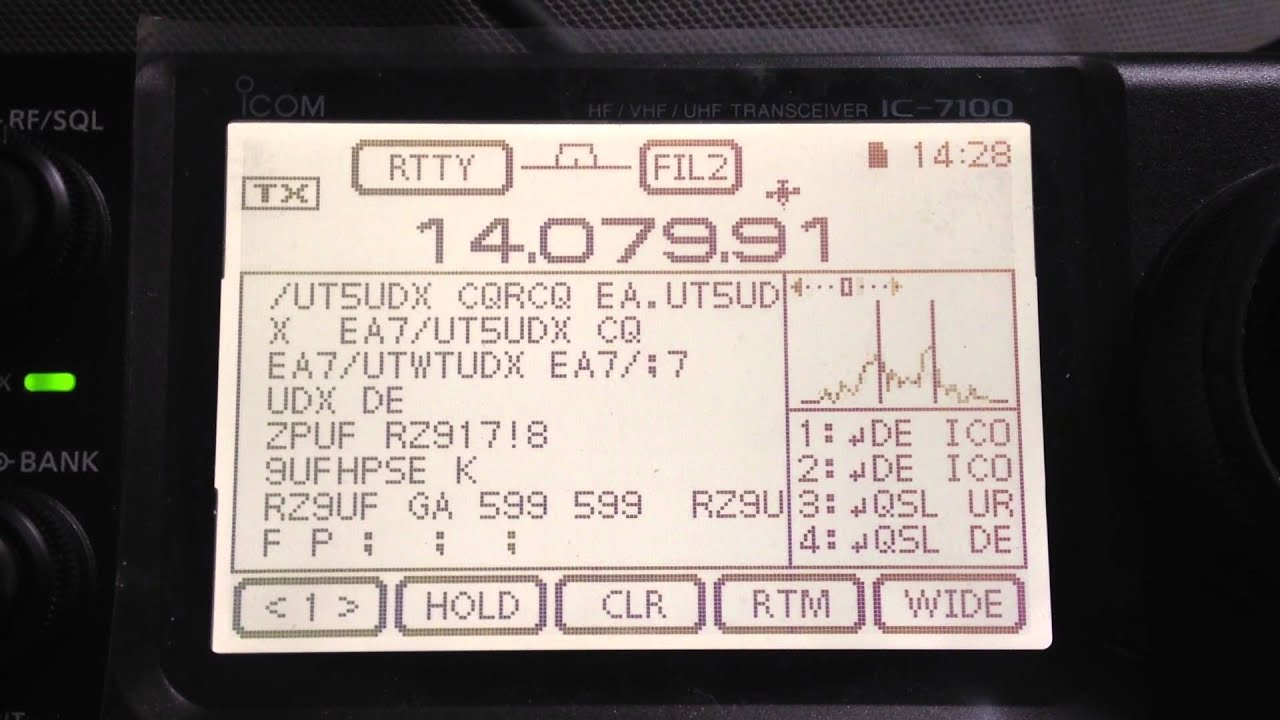 Icom IC-7100 RTTY - YouTube