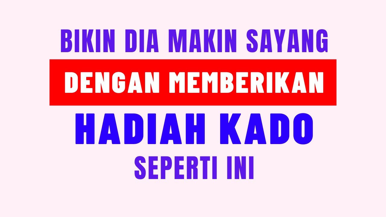 REKOMENDASI Kado Buat Istri Dirumah