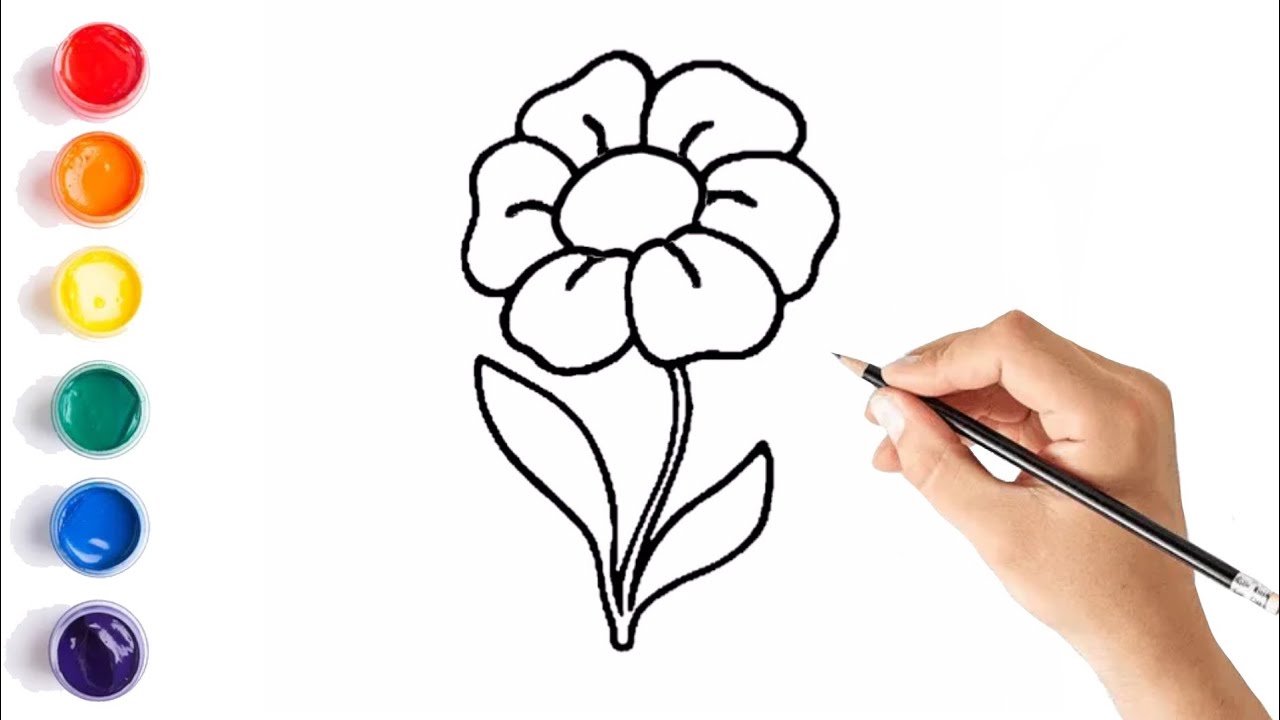 How To Draw a Red Flower Easy Drawing Step By Step YouTube