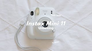 Fujifilm Instax Mini 11 (Ice White 🤍) Unboxing + Set Up *asmr*