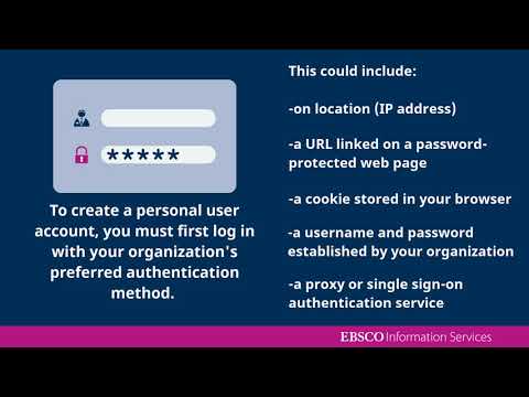 How to Create a Personal User Account to Access EBSCO Resources - Tutorial