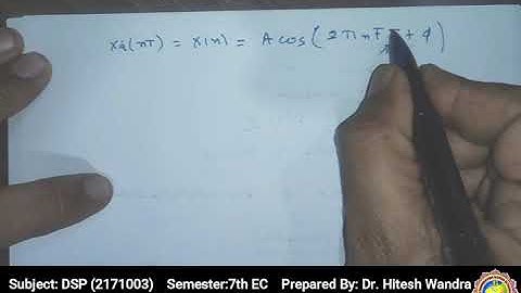 EC 7th DSP UNIT 1 L 5 Periodic Sampling 1