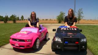 Power Wheels Race Disney Princess vs Police Charger