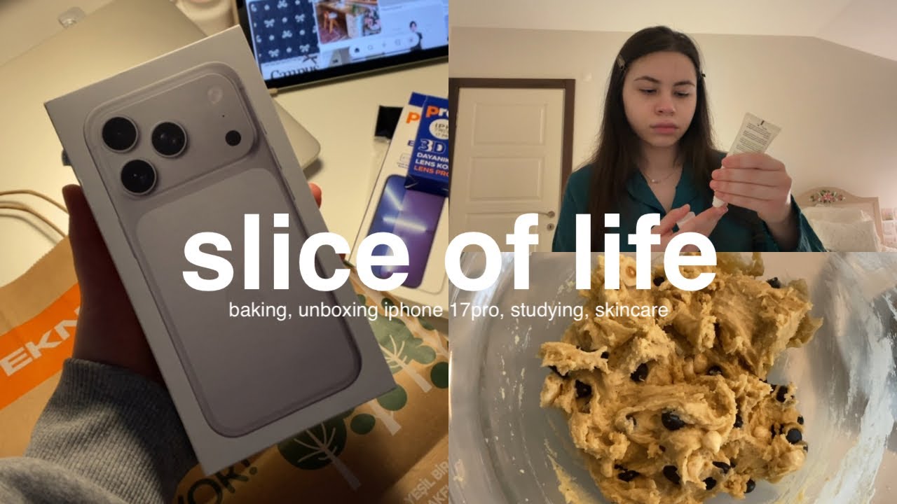 slice of life 💭🎀  baking, unboxing my new phone, skincare, studying