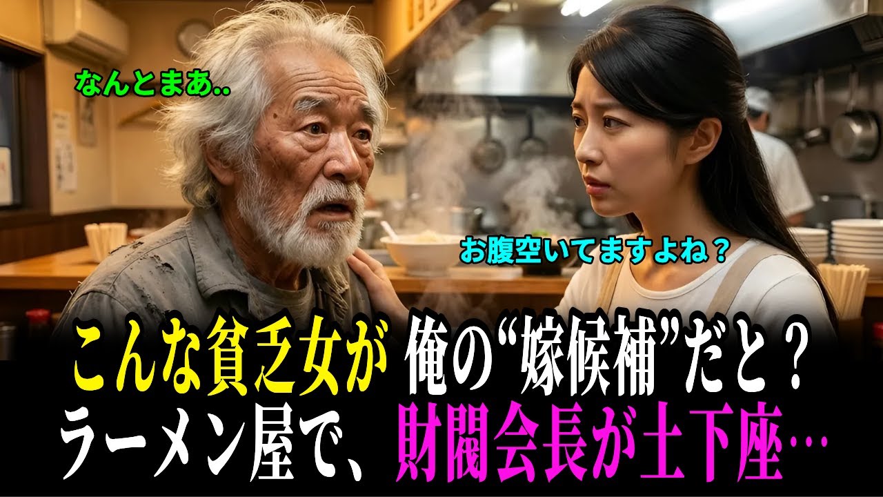 ホームレス姿で嫁候補を試した財閥会長、ラーメン屋で見た真実に土下座した理由