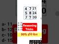 Reasoning tricks|Missing number short tricks|ssc cgl|#shorts #ytshorts #studypointers #maths
