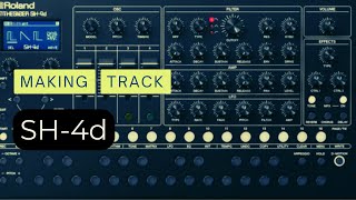 Making track with Roland SH-4d. #sh4d #rolandsh4d #dawless