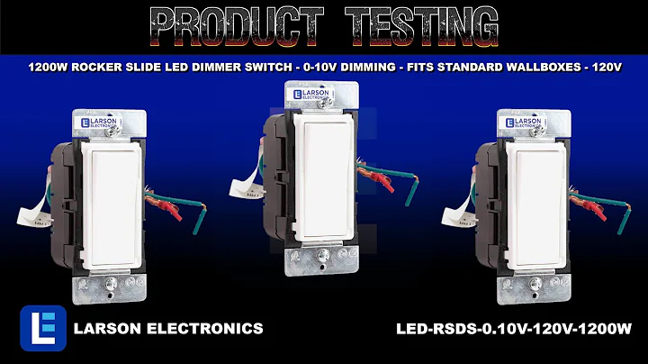 1200W Rocker Slide LED Dimmer Switch - 0-10V Dimming - Fits Standard Wallboxes - 120V