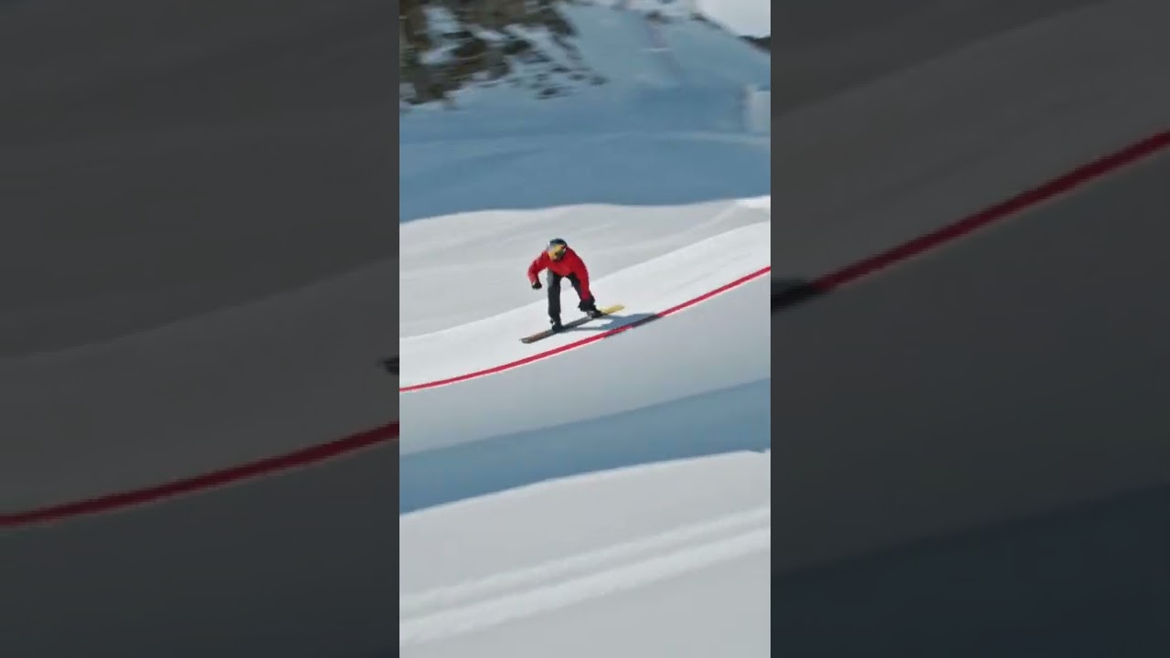 the most satisfying snowboard track you’ll ever see 🏂