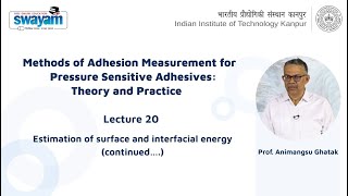 Lecture 20: Estimation of surface and interfacial energy (continued….)