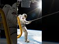His Boot Just Unclipped 250 Miles Above Earth#Shorts #Space #ISS #Astronaut #NASA