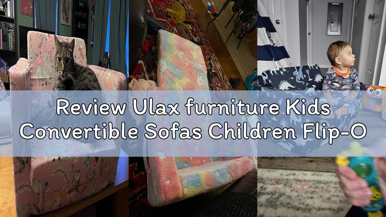 Review Ulax furniture Kids Convertible Sofas Children Flip-Out Sofa - 2-in-1 to Lounge Chair (Pink U