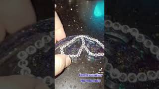 Spillone per capelli KANZASHI DA SERA  #artigianato  #kanzashi   #resina #glitter #strass