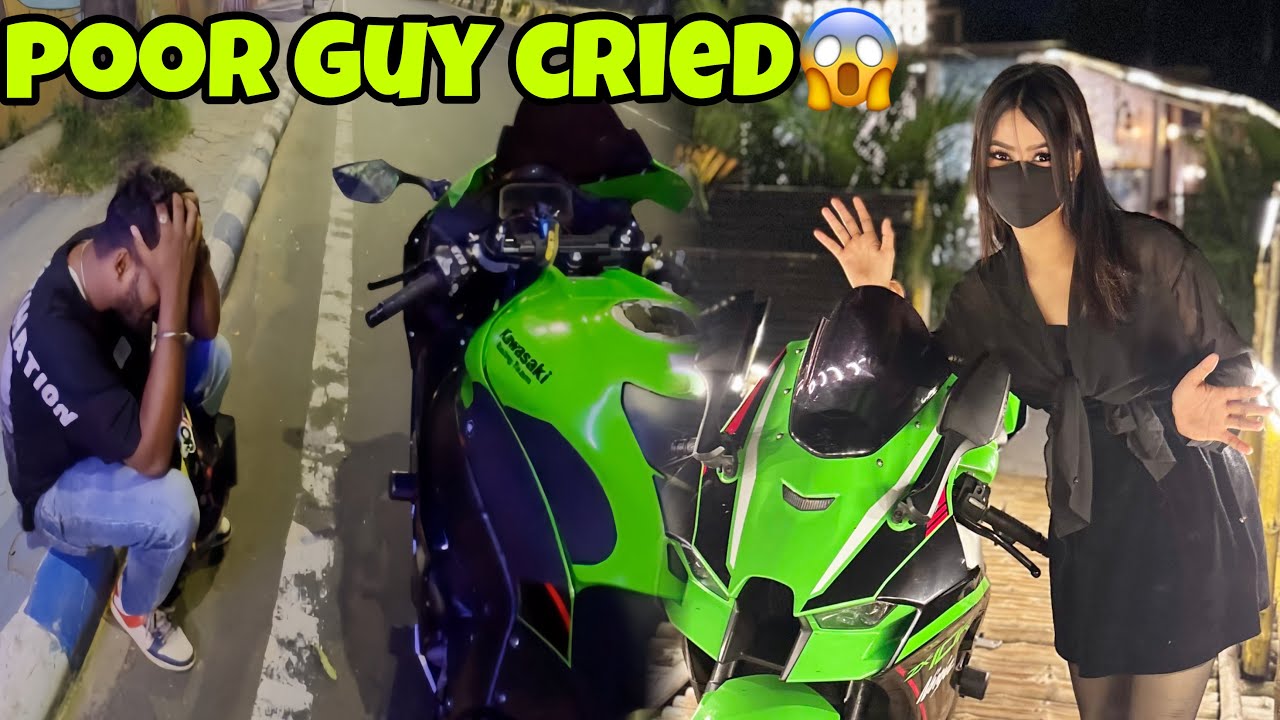 zx10r per wheelie 😱uthaya Aman Shaw bike Ke😜 Piche baithkar Ro Diya😂