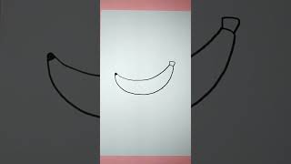 Menggambar Buah Pisang #shorts #drawing #menggambar