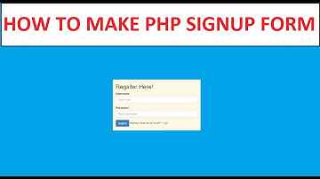 PHP Registration Tutorial - PHP registration form with MySQL database and validation