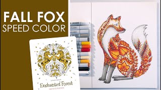 Fall Fox in Enchanted Forest Artist's Edition by Johana Basford Speed Color