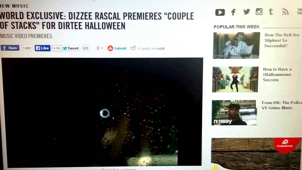 BRITHOPTV: Dizzee Rascal premieres "Couple Of Stacks" Video for Halloween