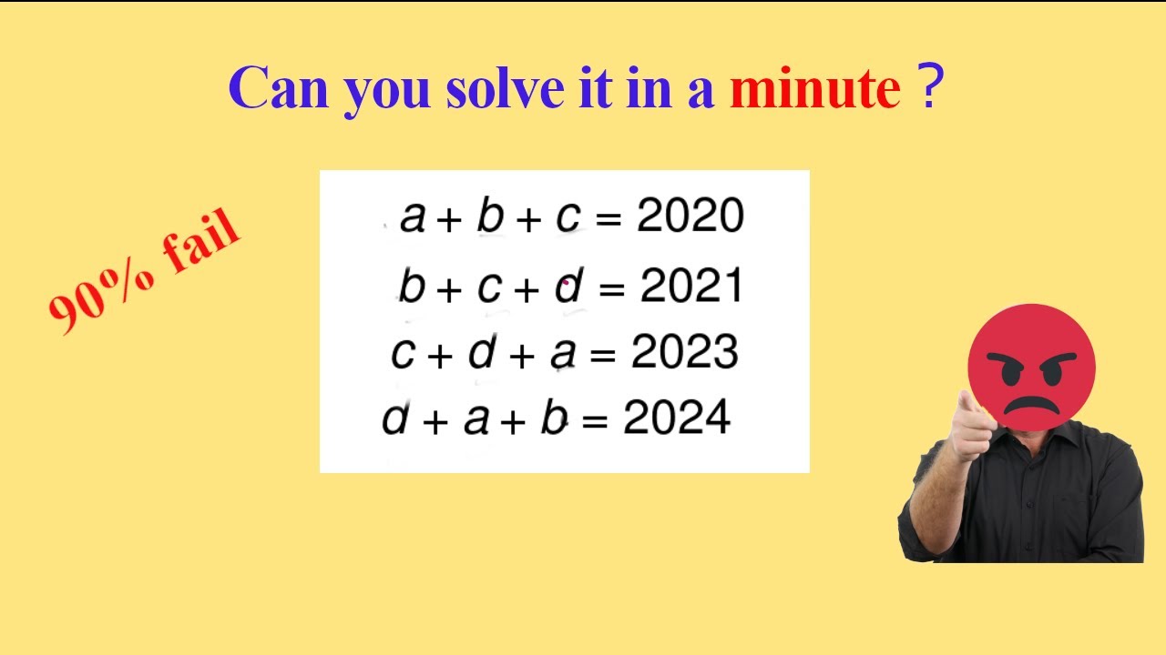 90% Fail to solve this problem!! | Junior Math Olympiad - YouTube