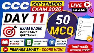 Day 11 | CCC Exam September 2026 |  MCQ Practice Questions | NIELIT Exam Based Preparation 🔥 screenshot 2