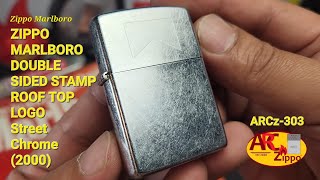 Zippo MARLBORO DOUBLE SIDED STAMP ROOF TOP LOGO Street