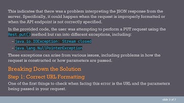 Resolving the JSON Parsing Error in Your REST API Calls