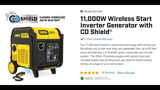 Quietest Whole Home Inverter Generator (Champion 201407)