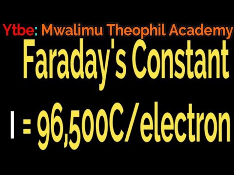 CHEMISTRY: ELECTROLYSIS- Faraday's constant. - YouTube