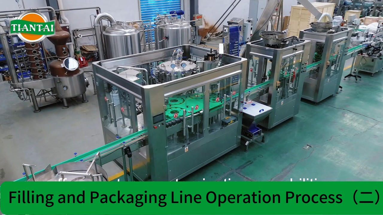Operation Line Process Filling and Packaging Line Operation Process(二) - YouTube