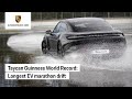 The porsche taycan drifts into the guinness world records