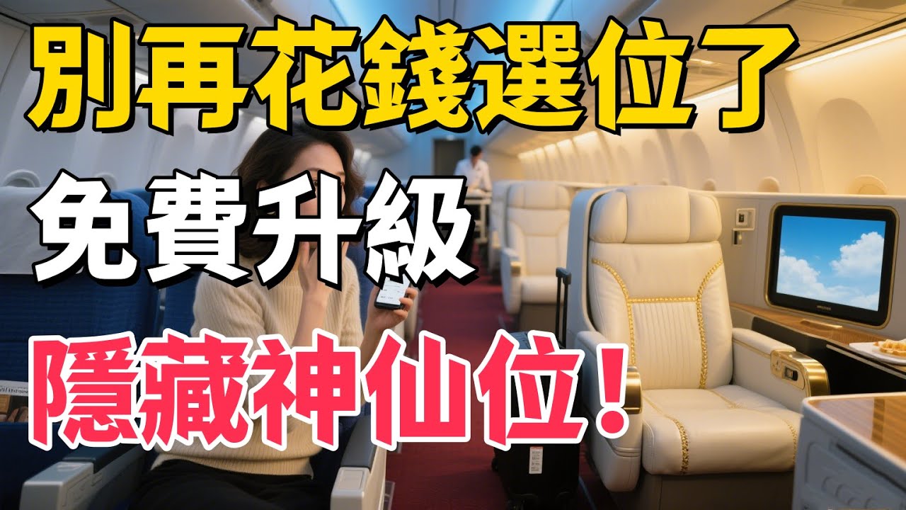 開票後快做這件事！航空公司「隱藏版豪華座位」的秘密，99%的人不知道，免費升級就靠它！