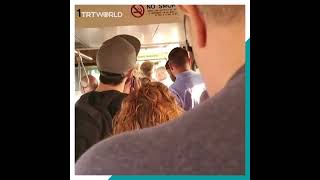 OMG, Commuters evacuate after train catches fire over river crossing