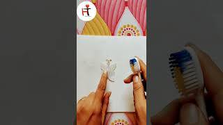Fun activitiy for kids 🖌️#shorts #easydrawing #easydrawingforkids #butterfly #spraypainting
