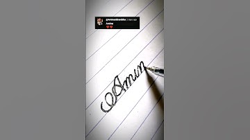 Amina- Writing beautiful name in cursive ✨❤️#cursive #handwriting #shorts