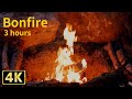 4K 直火焚き火の音と映像でリラックスする３時間（焚き火ASMR）