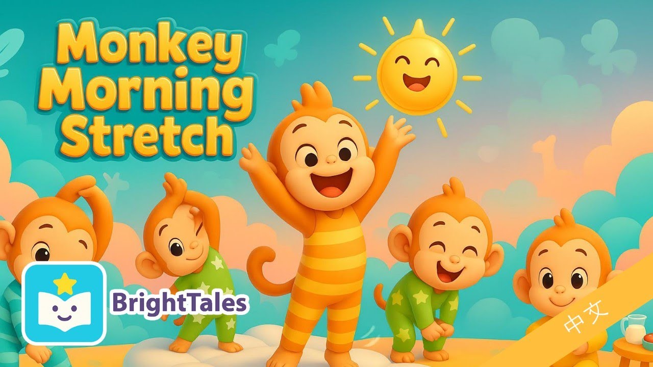 猴子早晨伸展音乐歌 🎶 快乐早安律动 | by BrightTales