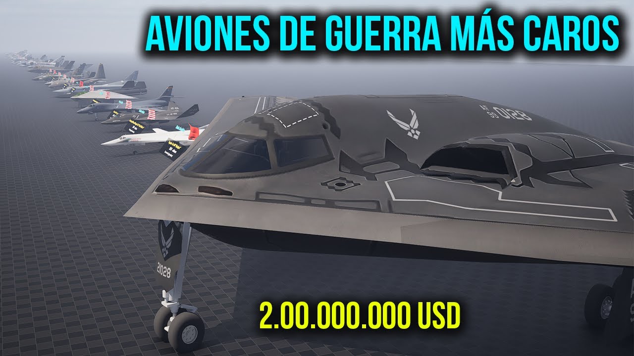 Los AVIONES DE GUERRA más caros del mundo 💸✈️ Mas de 200 Millones de dólares