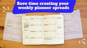 Speedy Spreads Weekly A5 Layout Stencils from Sunny Streak