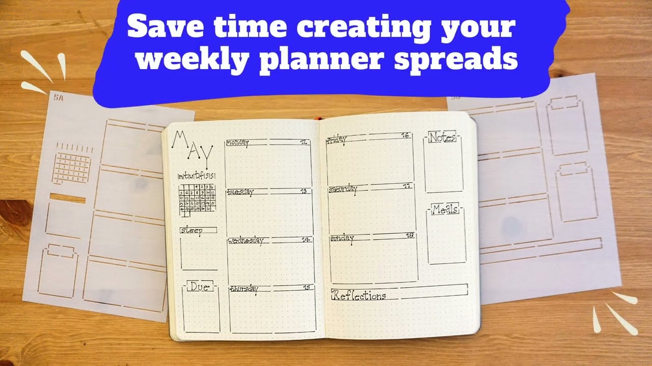 Speedy Spreads Weekly A5 Layout Stencils from Sunny Streak