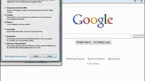 Delete Browser History in IE8