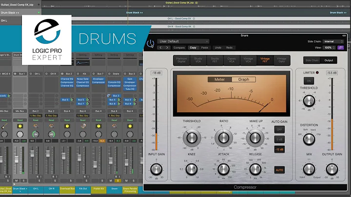 Drum Mixing With Logic Pro X Plug Ins Only - Two Approaches To The Same Tracks